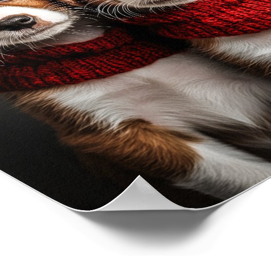 Zwei Weihnachtswelpen Poster (Ecke)