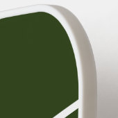 Zwei weiße Akzente Streifen mit feinem grünem Hint Pickleball Schläger (Linke Seite)