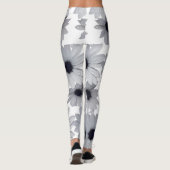 zwei weiße Blume Leggings (Rückseite)