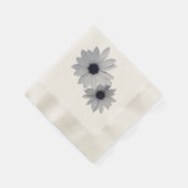 zwei weiße Blume Serviette (Ecke)