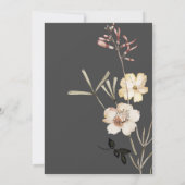 Zwei weiße Blume über die Christliche Hochzeit in Einladung (Rückseite)