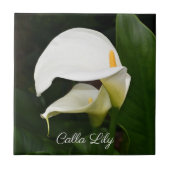 Zwei weiße Calla Lilies Floral Fliese (Vorderseite)