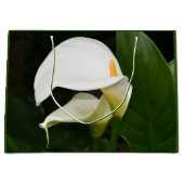 Zwei weiße Calla Lilies Floral Große Geschenktüte (Vorderseite)