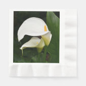 Zwei weiße Calla Lilies Floral Serviette (Vorderseite)