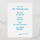 Zwei weiße Docks Art-Déco-Stil Folieneinladung (Rückseite)