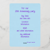 Zwei weiße Docks Art-Déco-Stil Folieneinladung (Rückseite)