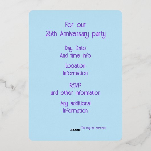 Zwei weiße Docks Art-Déco-Stil Folieneinladung (Rückseite)