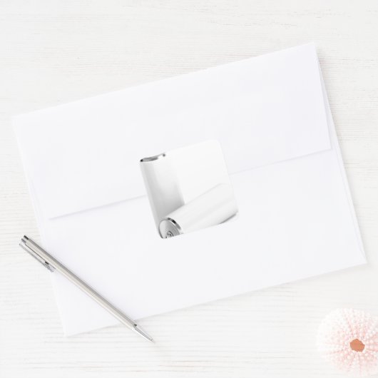 Zwei weiße Dosen Quadratischer Aufkleber (Umschlag)