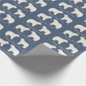Zwei weiße Eisbären Geschenkpapier (Ecke)
