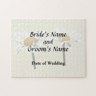 Zwei weiße Hochzeitsprodukte Puzzle