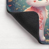 Zwei weiße Kätzchen in einem magischen Wald Mousepad (Ecke)