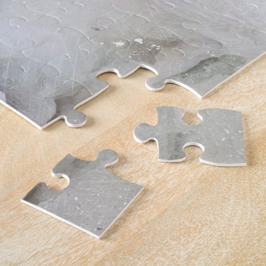 Zwei weiße Kühe auf Aquarelleffekt Puzzle (Seite)