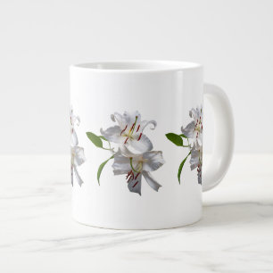 Zwei weiße Lilien Jumbo-Tasse