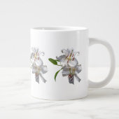 Zwei weiße Lilien Jumbo-Tasse (Rechts)