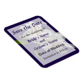 Zwei weiße Lilien Save the Date Magnet (Rechte Seite)