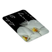Zwei weiße Orchids persönliche Hochzeit Magnet (Rechte Seite)