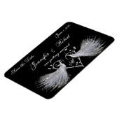 Zwei weiße Pflaster und das Herz-Monogram-Magnet Magnet (Linke Seite)