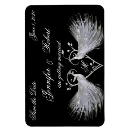 Zwei weiße Pflaster und das Herz-Monogram-Magnet Magnet