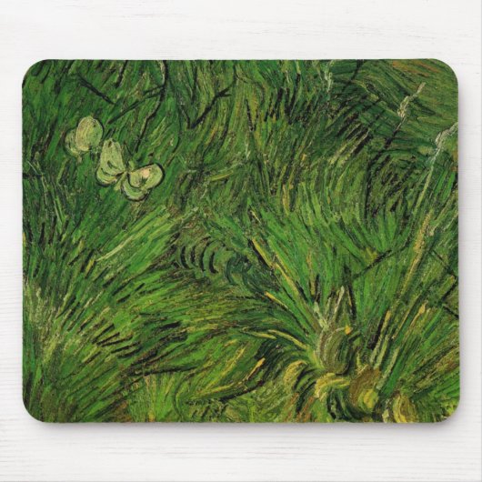 Zwei weiße Schmetterlinge von Vincent van Gogh Mousepad (Vorne)