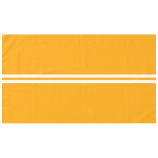 Zwei weiße Streifen auf hellen, goldgelben Streife Tischdecke (Vorderseite (Horizontal))