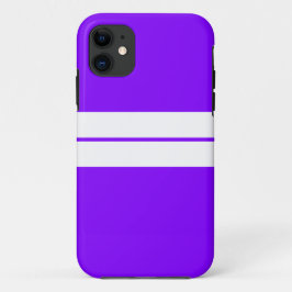 Zwei weiße Streifen mit Lila Hintergrund Case-Mate iPhone Hülle