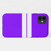 Zwei weiße Streifen mit Lila Hintergrund Case-Mate iPhone Hülle (Rückseite (Horizontal))