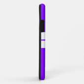 Zwei weiße Streifen mit Lila Hintergrund Case-Mate iPhone Hülle (Hinten/Rechts)