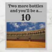 Zwei weitere Flaschen und du wirst 10! Weinetikett (Einzelnes Label)