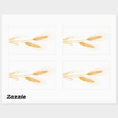 Zwei Weizenohren Rechteckiger Aufkleber (Blatt)