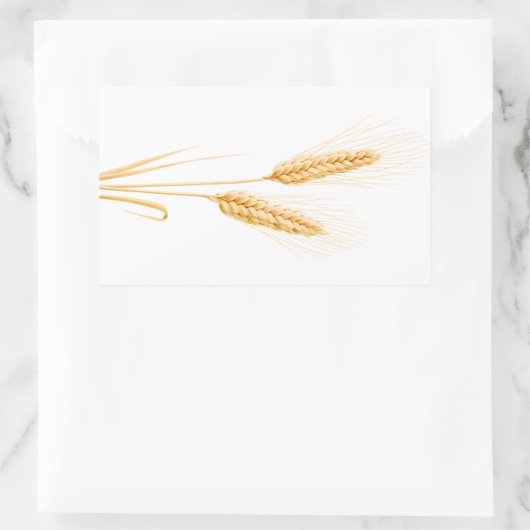 Zwei Weizenohren Rechteckiger Aufkleber (Tasche)