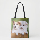 Zwei Welpen Tasche (Vorderseite)