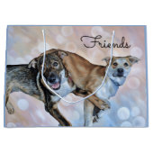 Zwei Welpenfreunde Geschenktasche Große Geschenktüte (Vorderseite)