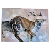 Zwei Welpenfreunde Geschenktasche Große Geschenktüte (Rückseite)