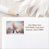 Zwei Welsh Corgis First Snow (Insitu)