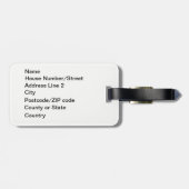 Zwei Welten Gepäckanhänger (Rückseite horizontal)