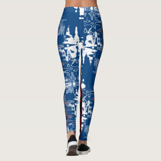 Zwei Welten Leggings Abstrakt Art Liebe Leggings (Rückseite)
