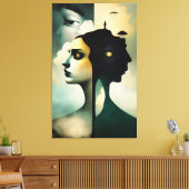 Zwei Welten Leinwanddruck (Insitu (Wohnzimmer))