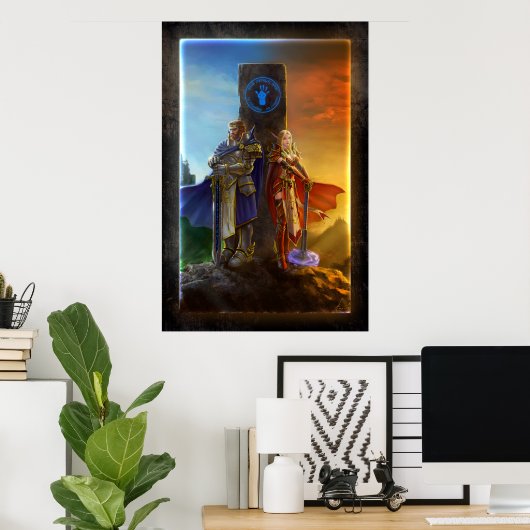 Zwei Welten Poster (Heimbüro)