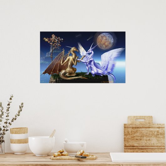 Zwei Welten Poster (Küche)