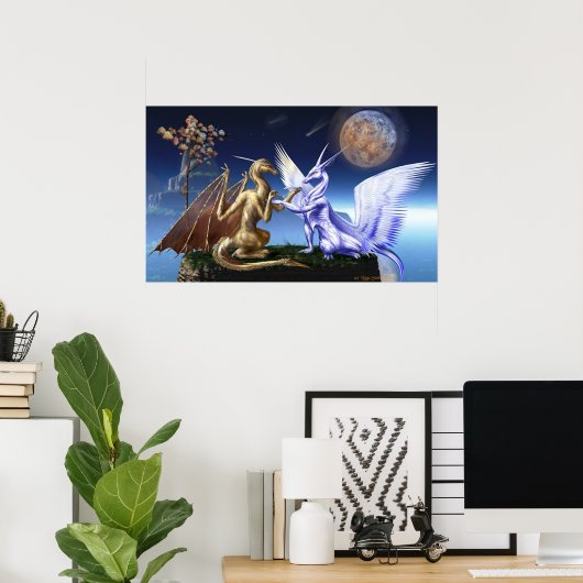 Zwei Welten Poster (Heimbüro)