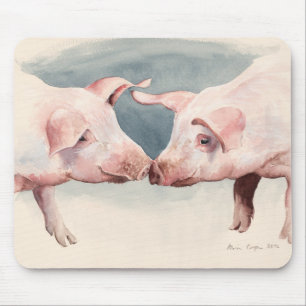 Zwei wenig Piggies 2012 Mousepad