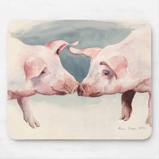 Zwei wenig Piggies 2012 Mousepad (Vorne)