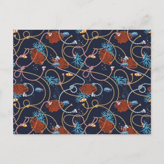 Zwei weniger Fische im Foto Einladungspostkarte (Rückseite)