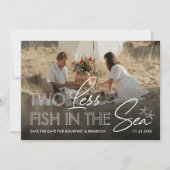 Zwei weniger Fische im Foto Save the Date (Vorderseite)