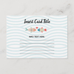 Zwei weniger Fische im Meer Begleitkarte