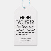 Zwei weniger Fische im Meer Hochzeit Geschenkanhänger (Vorderseite)
