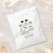 Zwei weniger Fische im Meer Hochzeit Geschenktütchen (Ausgeschnitten)