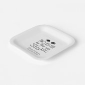 Zwei weniger Fische im Meer Hochzeit Pappteller (Gewinkelt)