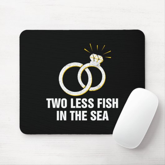 Zwei weniger Fische im Meer Hochzeit Pun Bride und Mousepad (Mit Mouse)