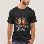 Zwei weniger Fische im Meer Hochzeit Pun Bride und T-Shirt<br><div class="desc">Zwei weniger Fische im Meer Hochzeit Pun Bride und Groom Joke</div>